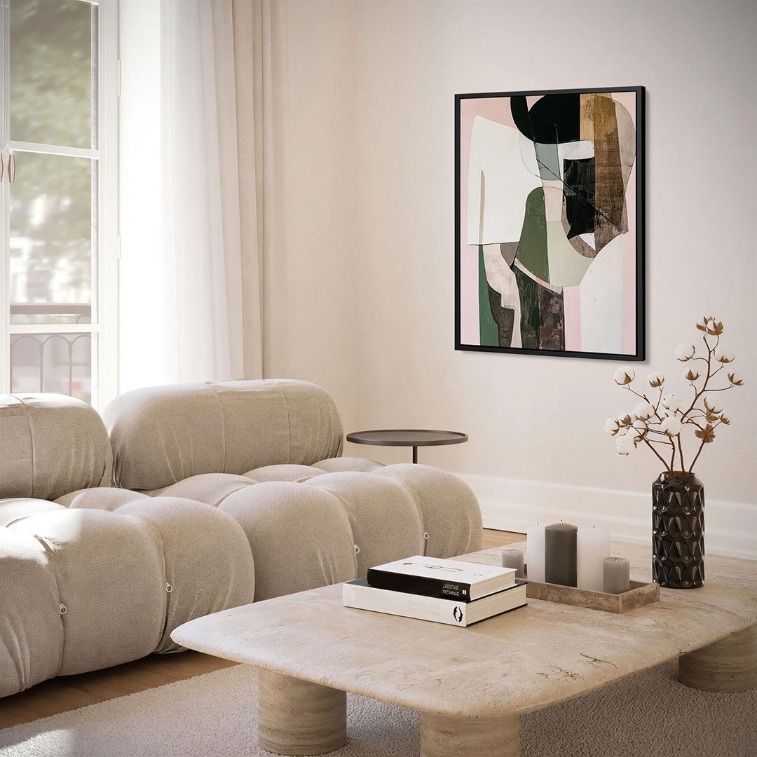 Organische vormen compositie – kunstwerk als stijlvolle wanddecoratie