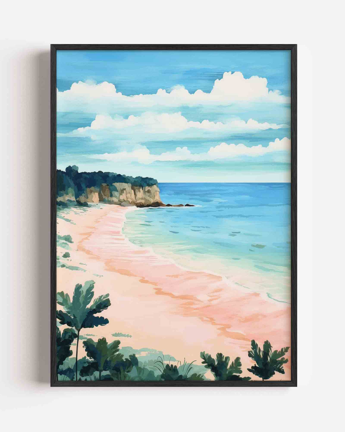 Strand en kliffen – keuken portret poster als wanddecoratie