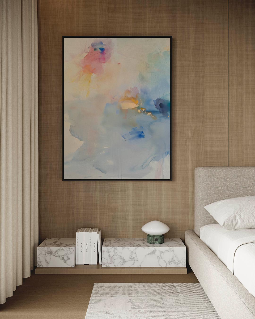 Kleurrijke vegen – staand wanddecoratie kunstwerk
