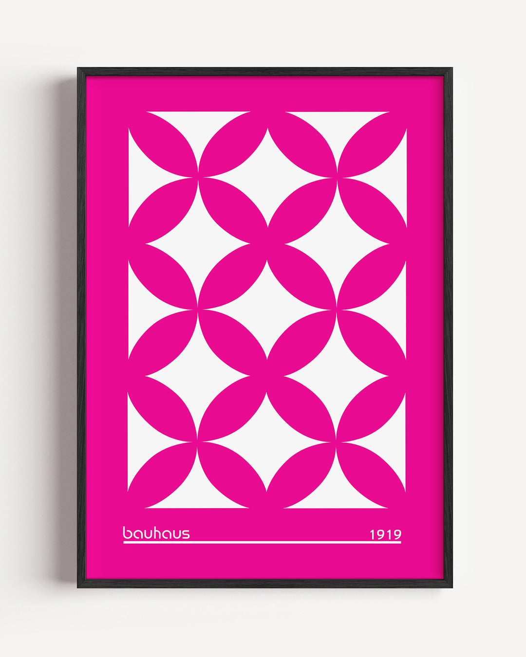 Vormritme en kleur – staande Bauhaus poster als wanddecoratie