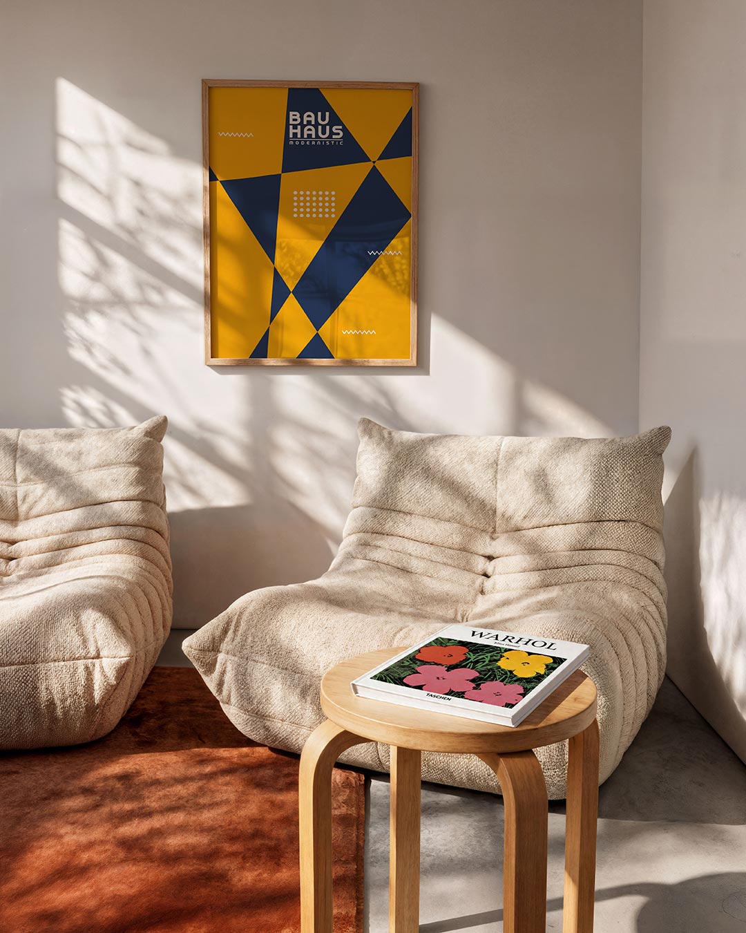 Vormen en vlakken – geometrische Bauhaus poster in staand formaat