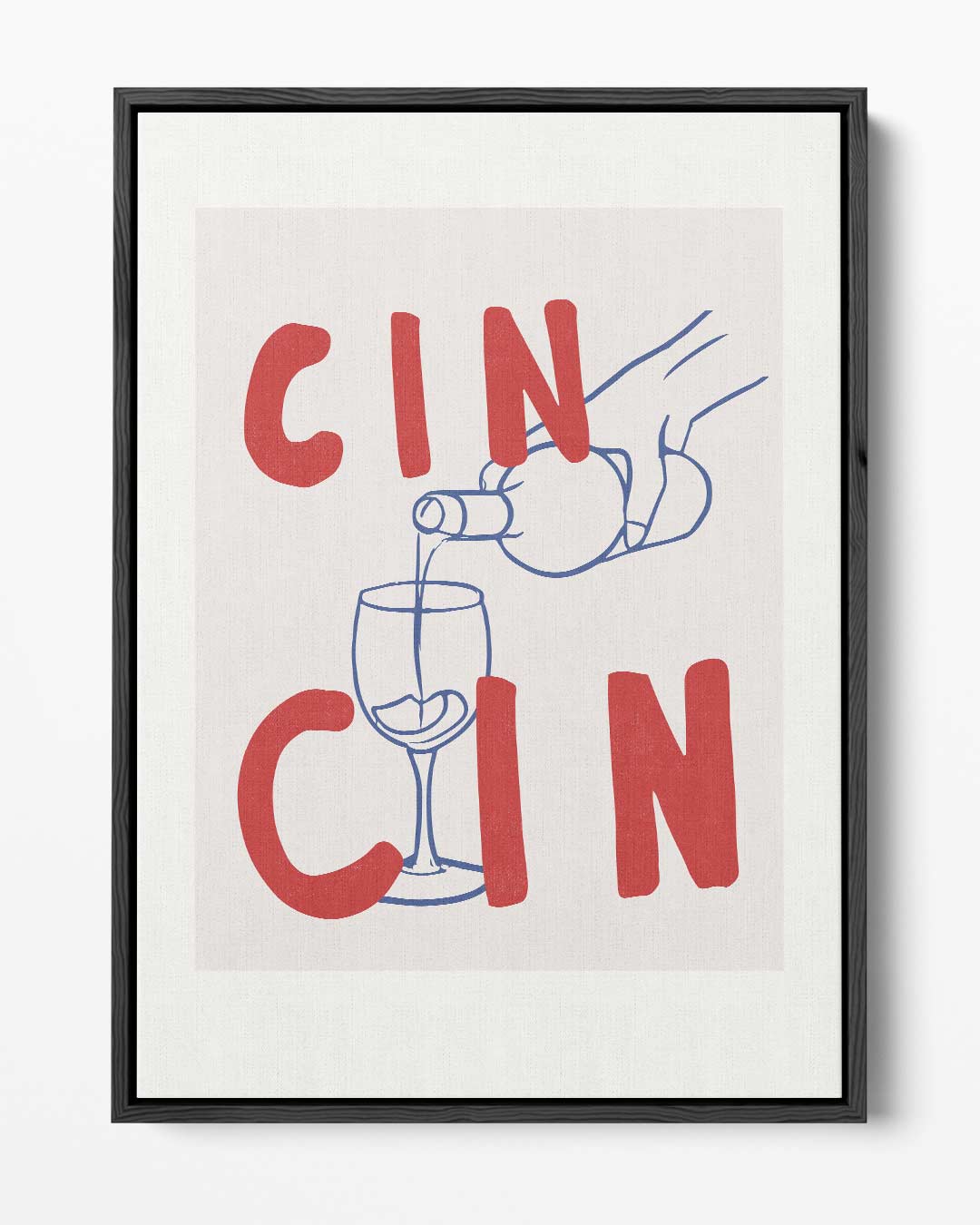 Cin Cin Illustratie – portret kunstwerk als wanddecoratie