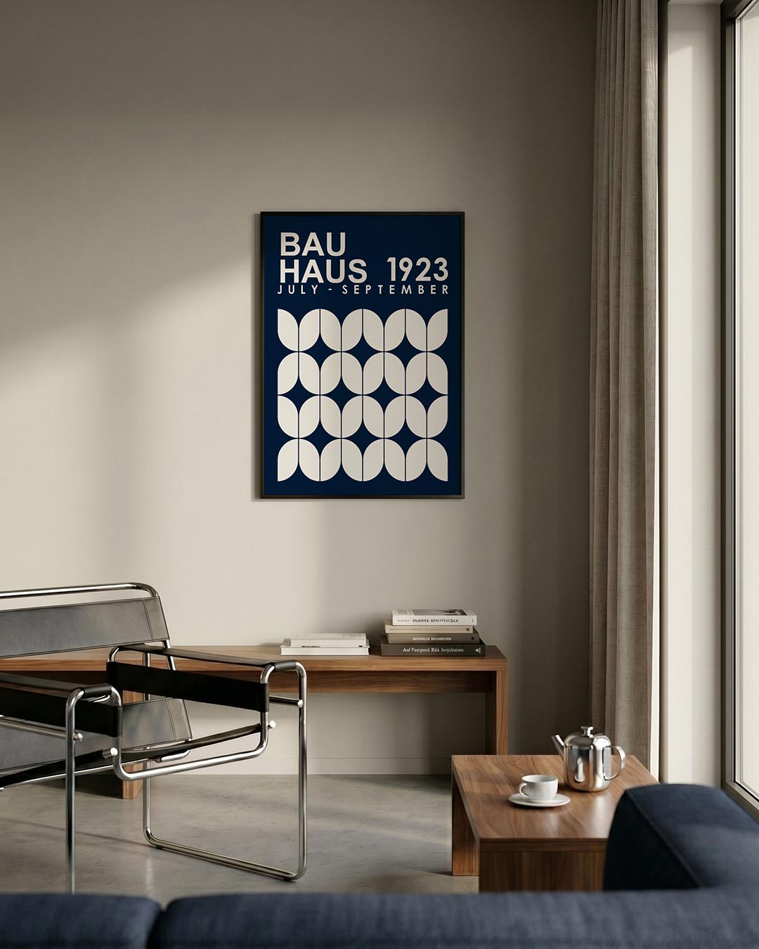 Vormritme en kleur – staande Bauhaus poster voor aan de muur