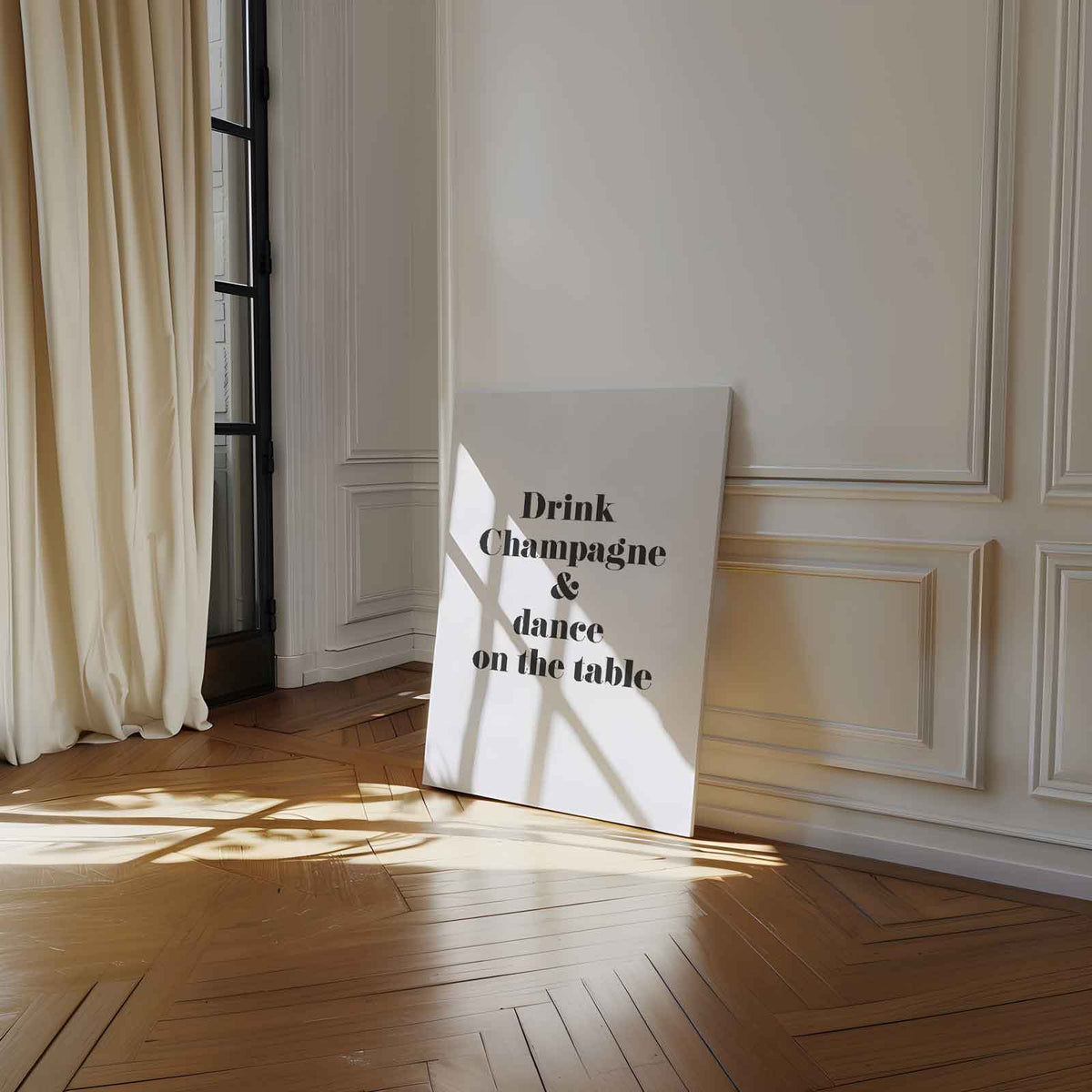 Vier het Leven Poster – staand kunstwerk voor modern interieur