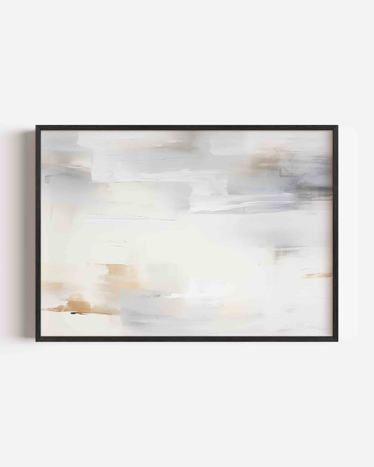 Abstracte beige en witte – abstracte landscape poster als wanddecoratie