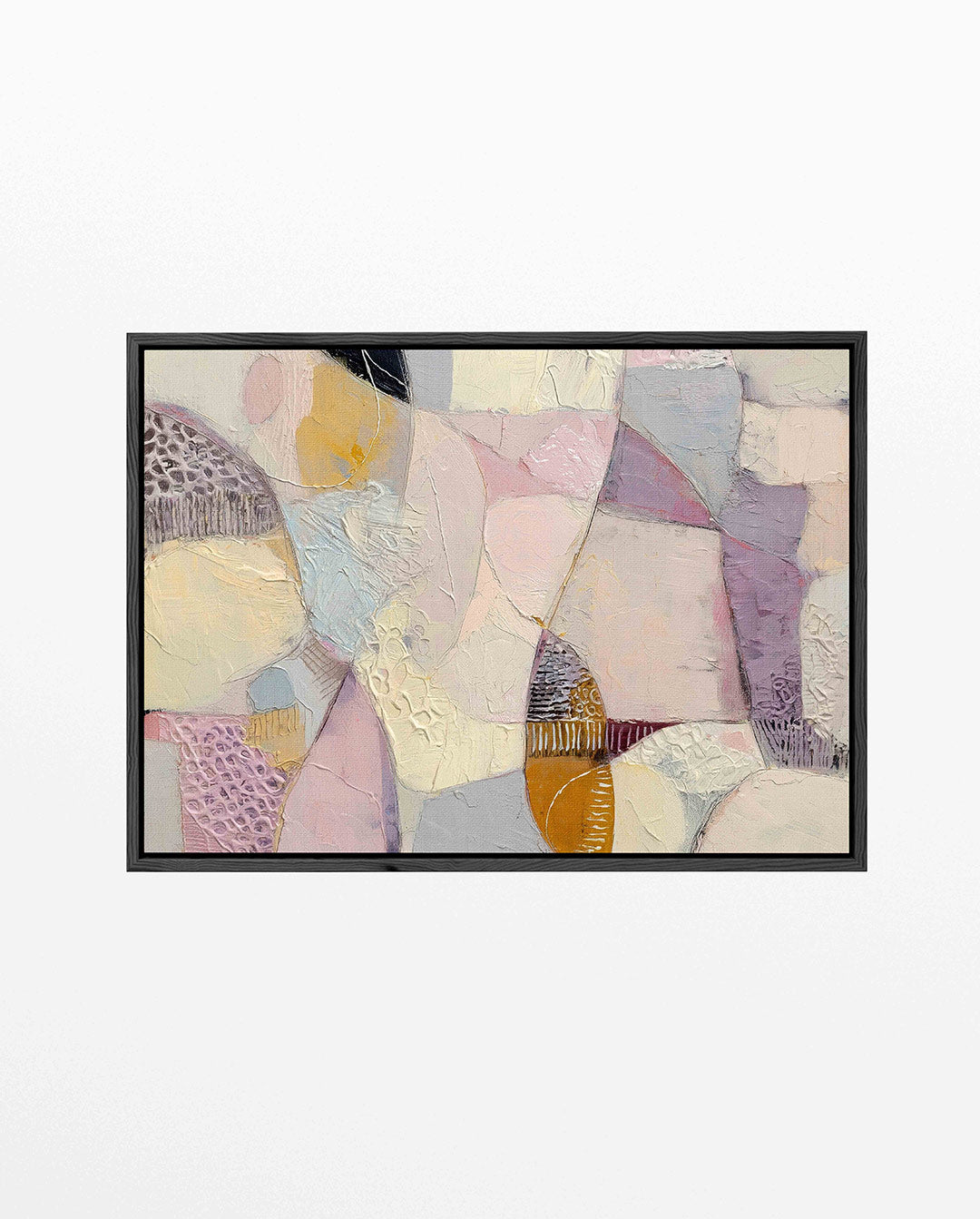 Organische vormen compositie – Texturen – liggend wanddecoratie kunstwerk