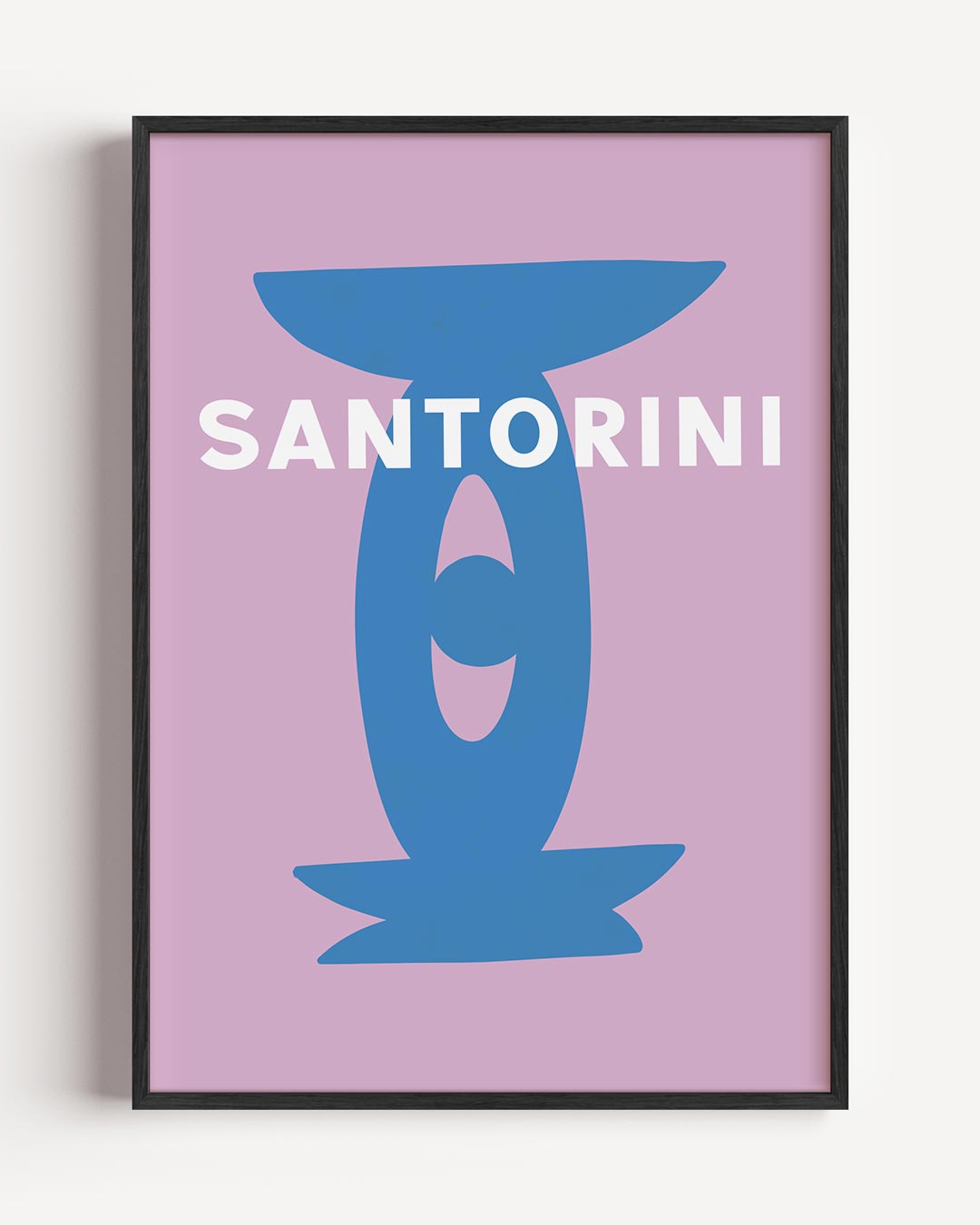 Santorini Abstract Wandkunst – zomer portret poster als wanddecoratie