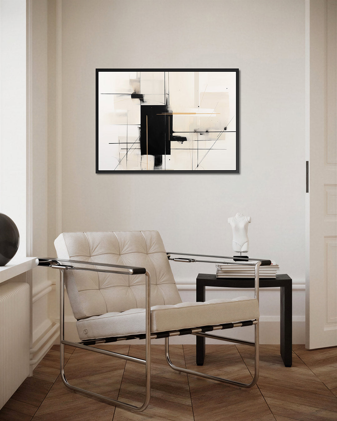 Geometrische lijnen – kunstwerk op canvas, dibond of plexiglas