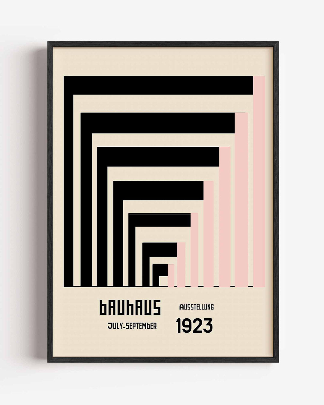 Lijnen en vlakkenspel – staande Bauhaus poster als wanddecoratie