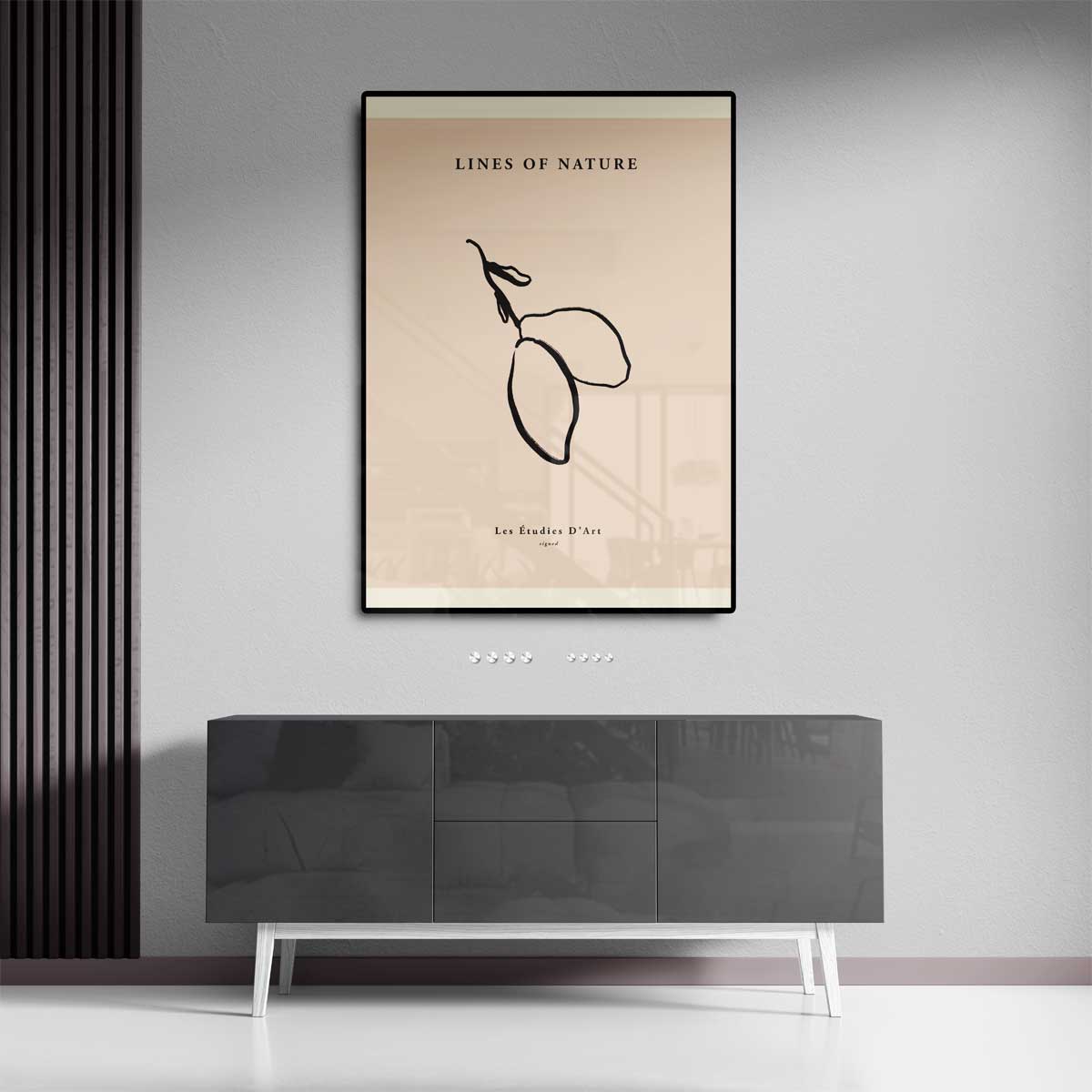 Minimalistische Natuurlijnen – staand kunstwerk voor modern interieur