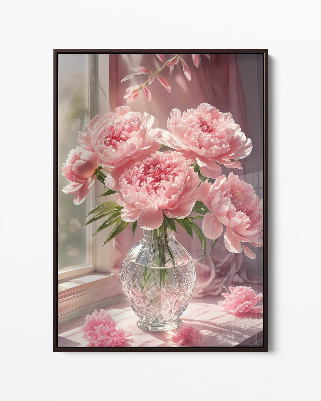 Bloemenpracht in het Raamlicht – portret kunstwerk als wanddecoratie