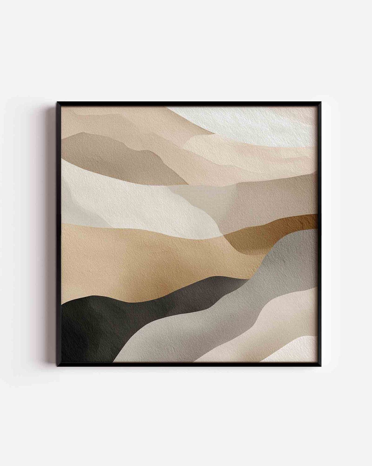 Golvende lijnen – abstracte vierkante poster als wanddecoratie