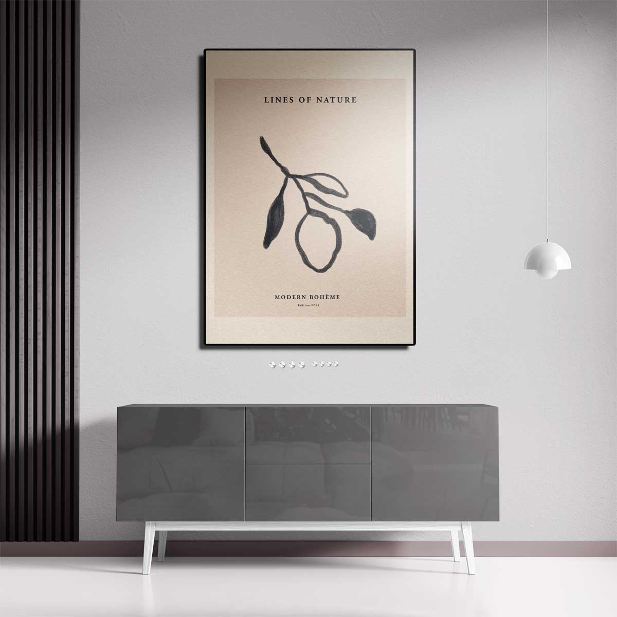 Lijnen van de Natuur – canvas kunstwerk als wanddecoratie