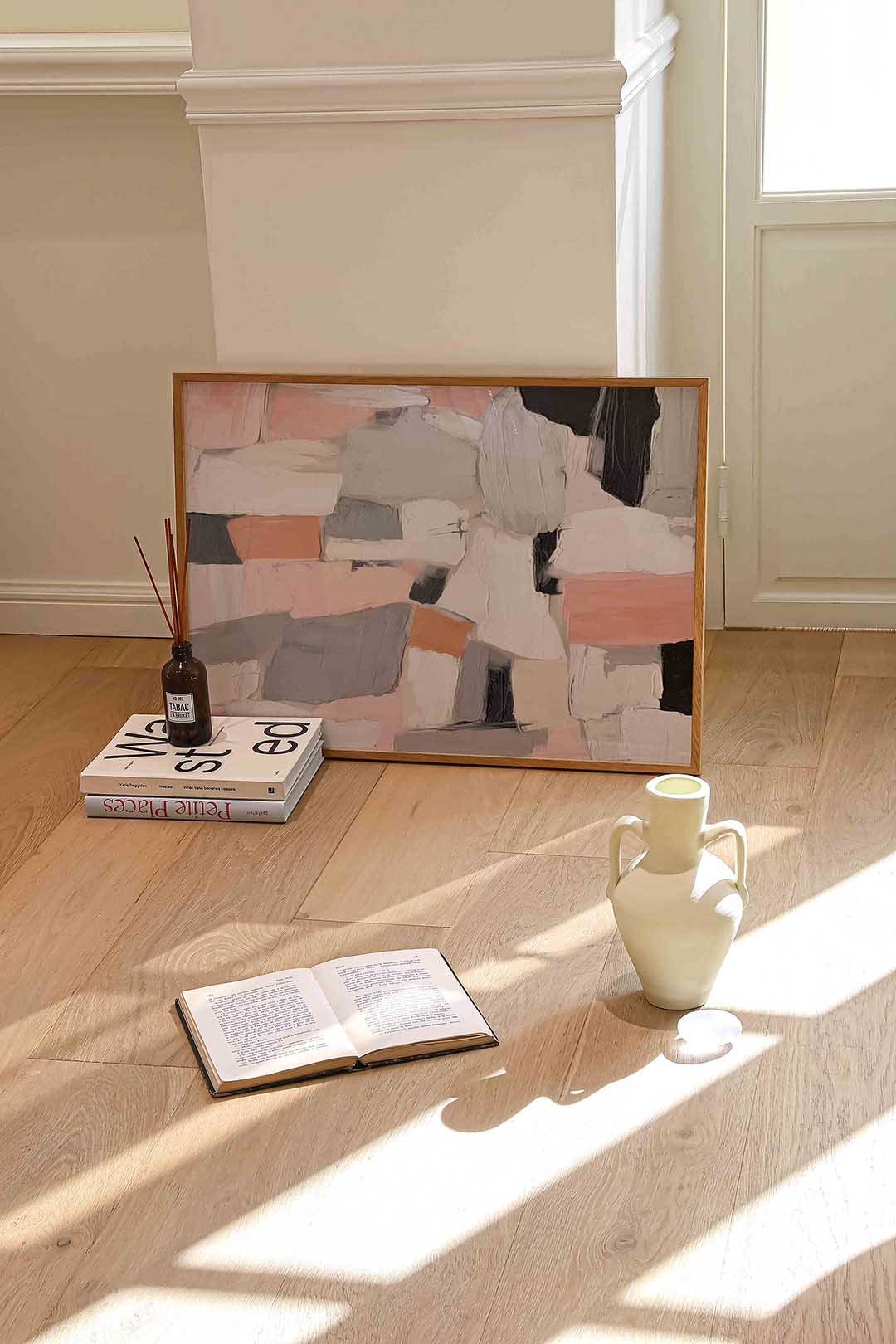 Abstracte vormen – liggende abstracte wanddecoratie van WallArtistic