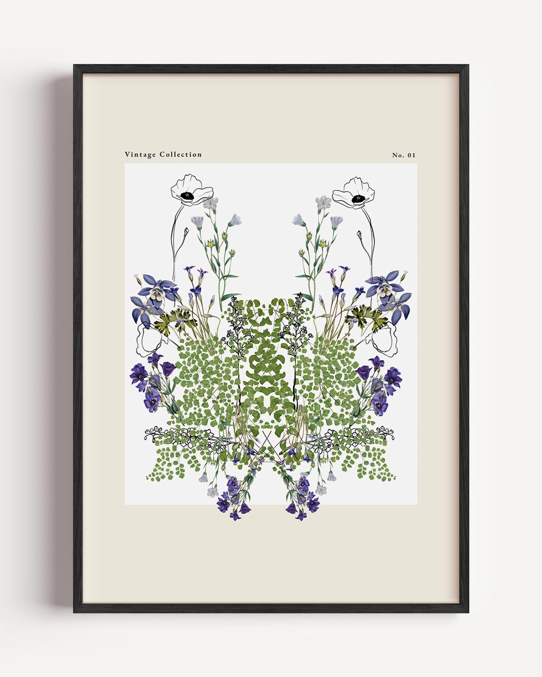 Vintage Bloemenpracht – botanische portret poster als wanddecoratie
