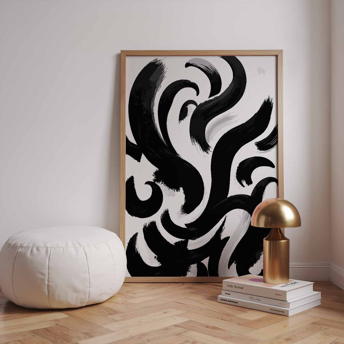 Vloeiende Stroom – staande kleurrijke abstracte wanddecoratie van WallArtistic