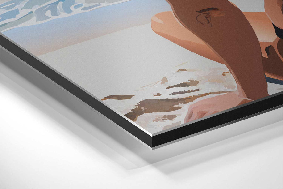 Zomers Stranduitzicht – canvas kunstwerk als wanddecoratie