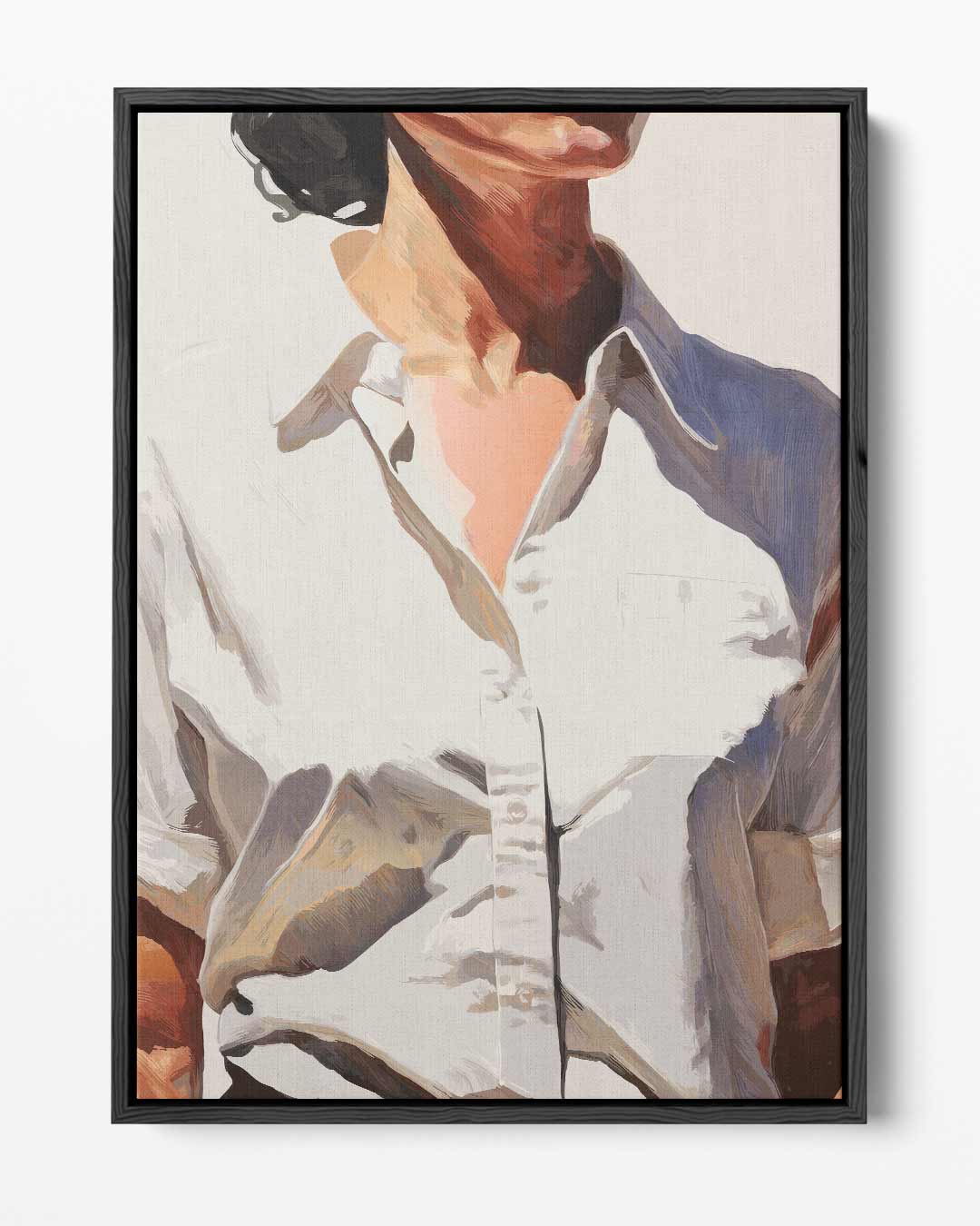 Elegante Stijl in Schilderkunst – portret kunstwerk als wanddecoratie