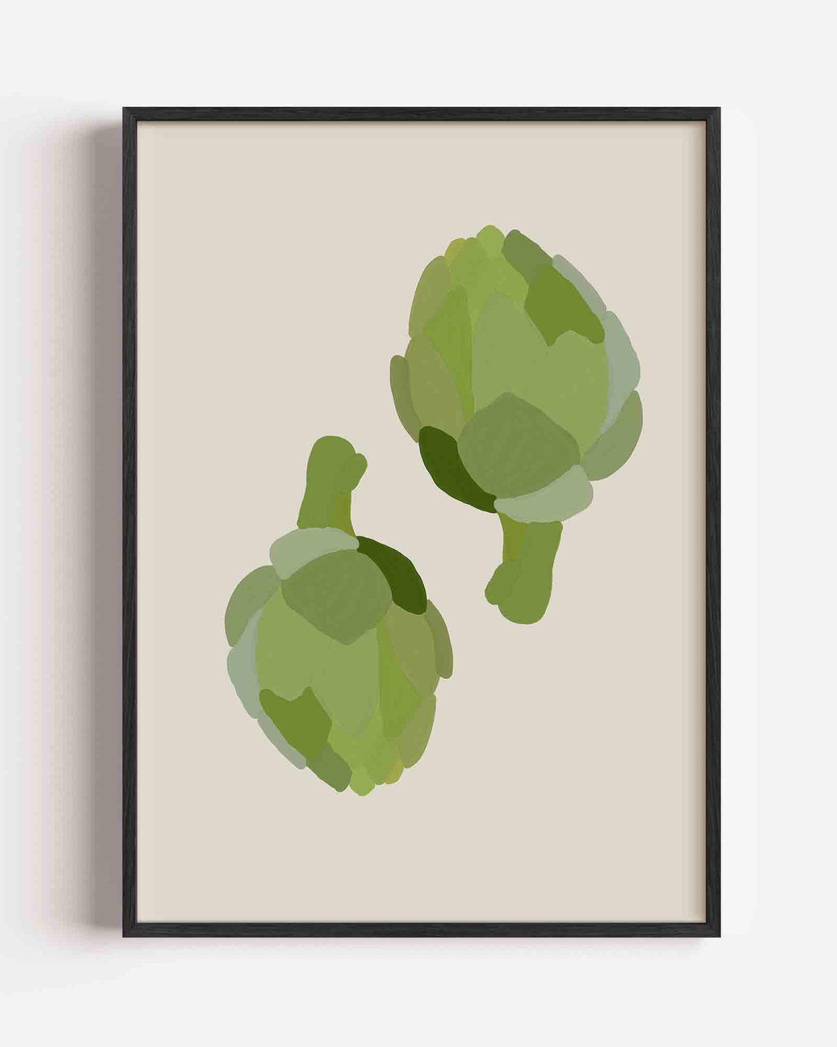 Groene artisjokken – hedendaagse illustratie portret poster als wanddecoratie
