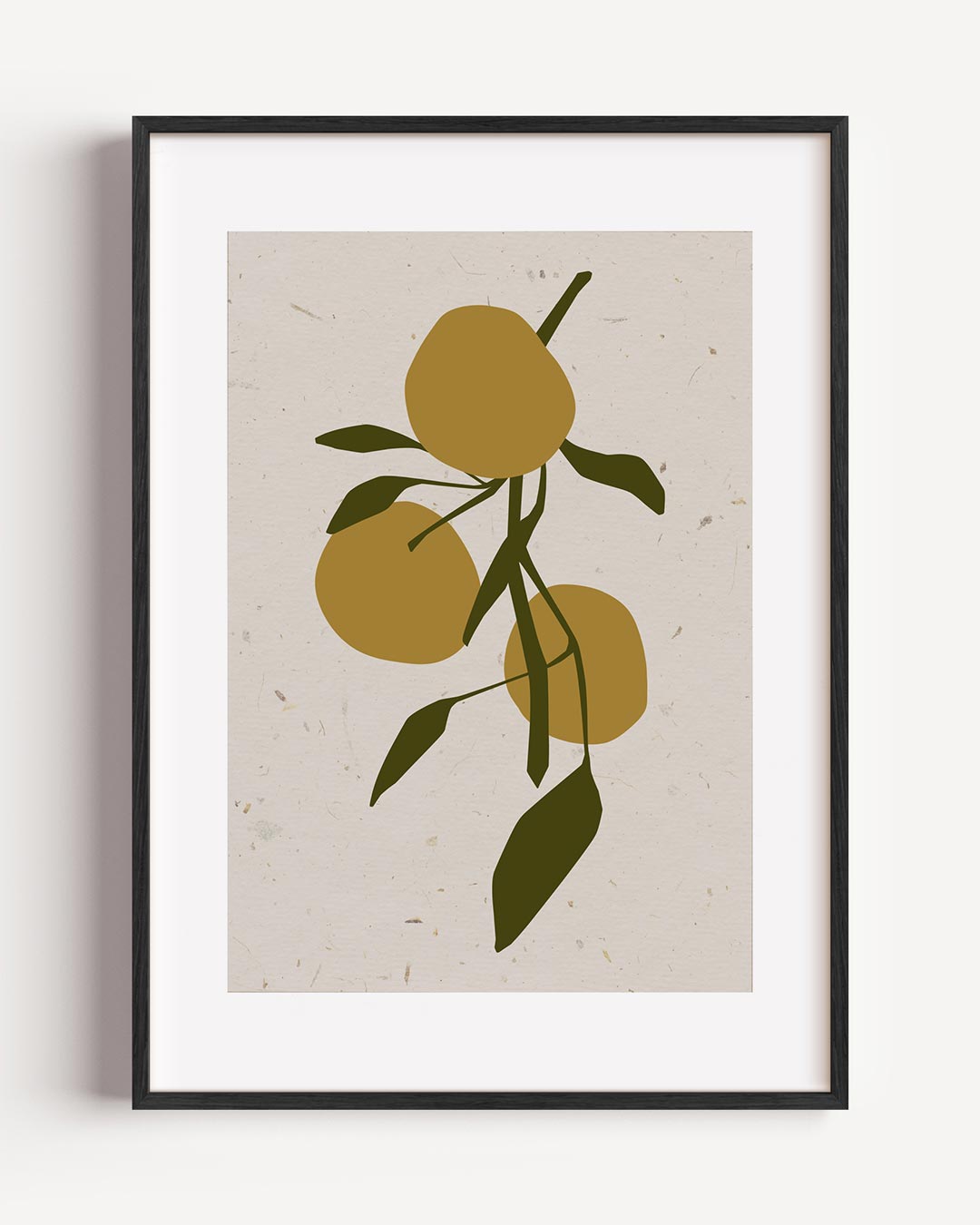 Rustieke Citrus Kunstposter – bloemen portret poster als wanddecoratie