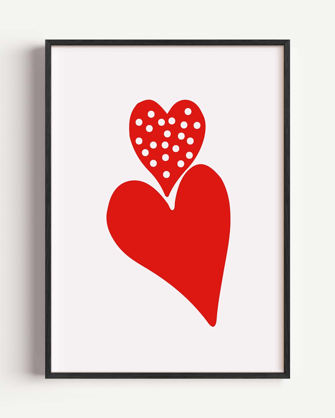 Liefdeshartjes Wall Art – zomer portret poster als wanddecoratie