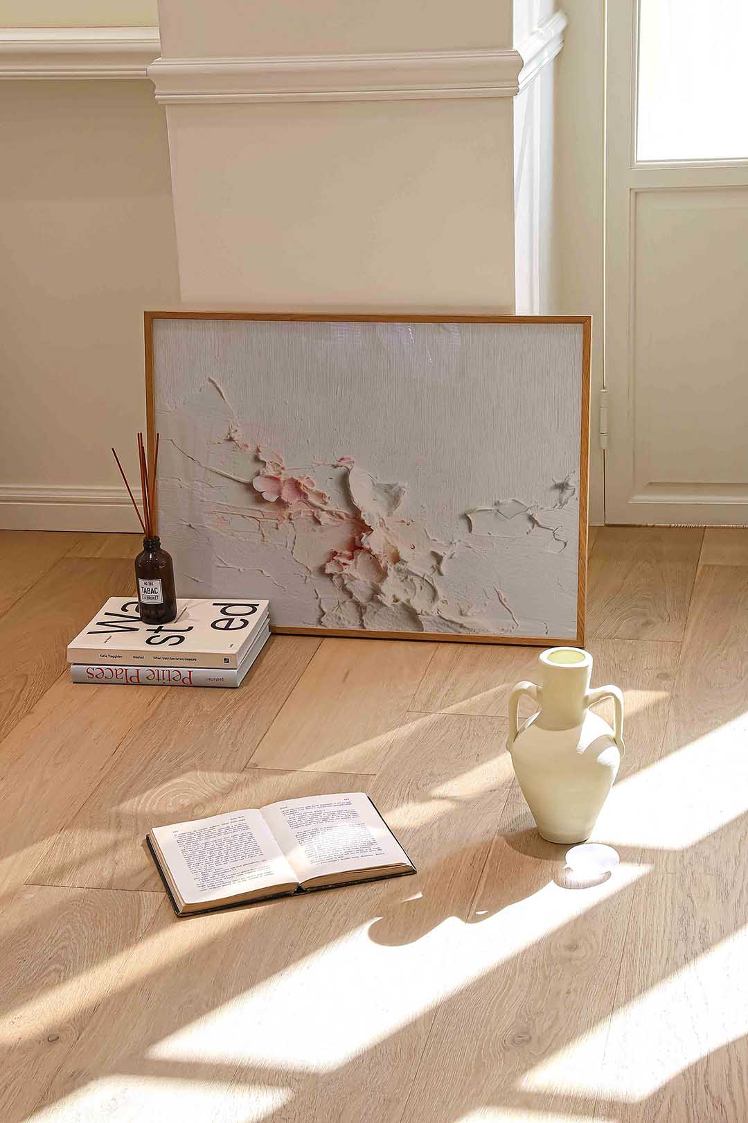 Abstracte textuur – liggende abstracte wanddecoratie van WallArtistic