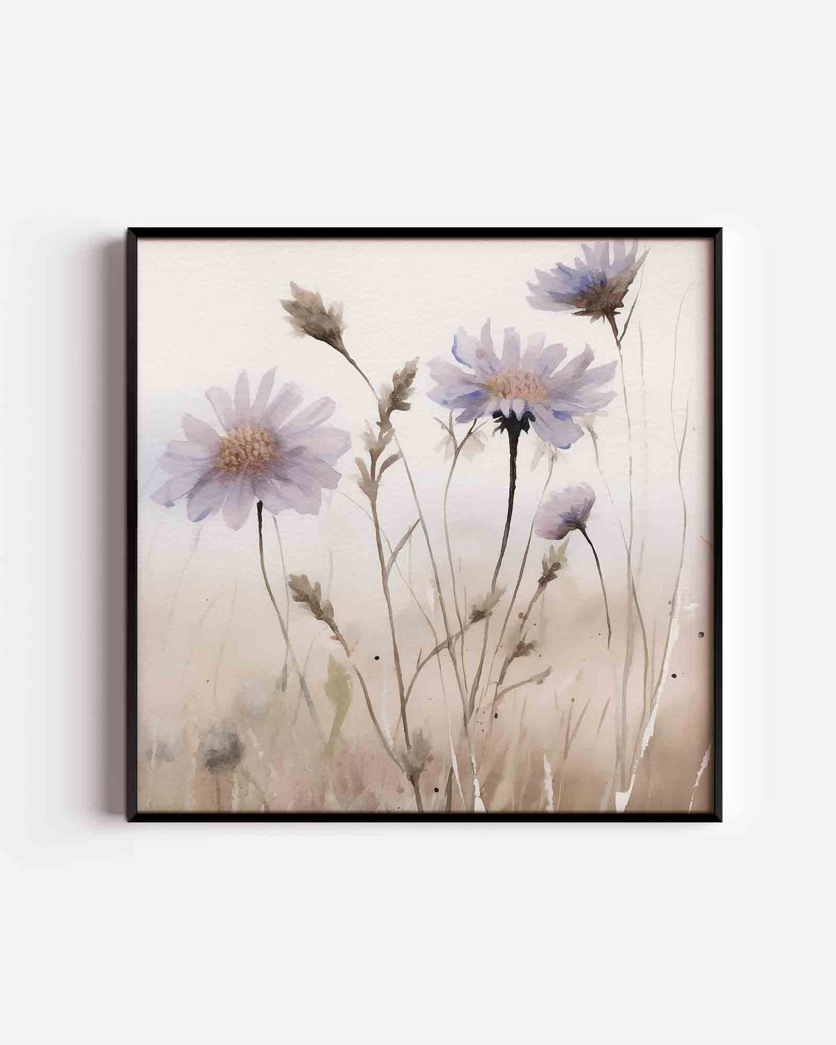 Wilde bloemen – bloemen vierkante poster als wanddecoratie