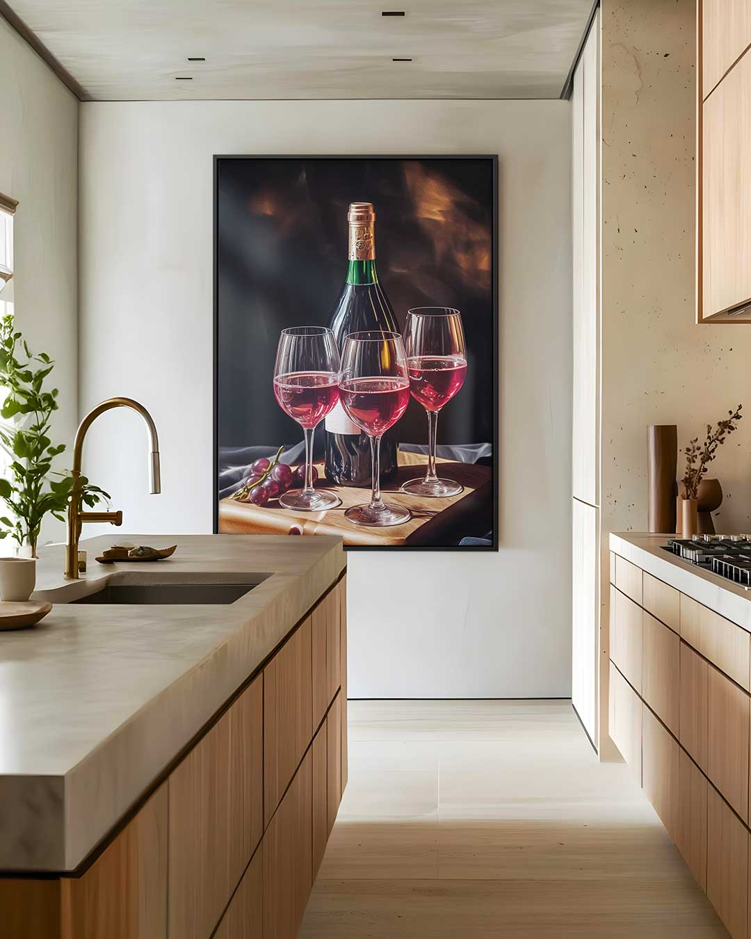 Luxe Wijnmoment – staand kunstwerk voor modern interieur