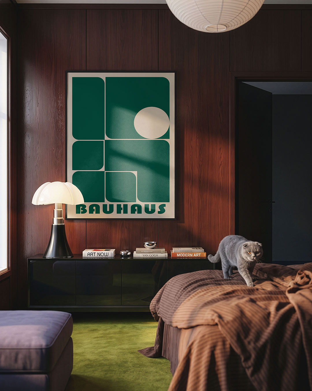 Vorm en balans – geometrische Bauhaus poster in staand formaat
