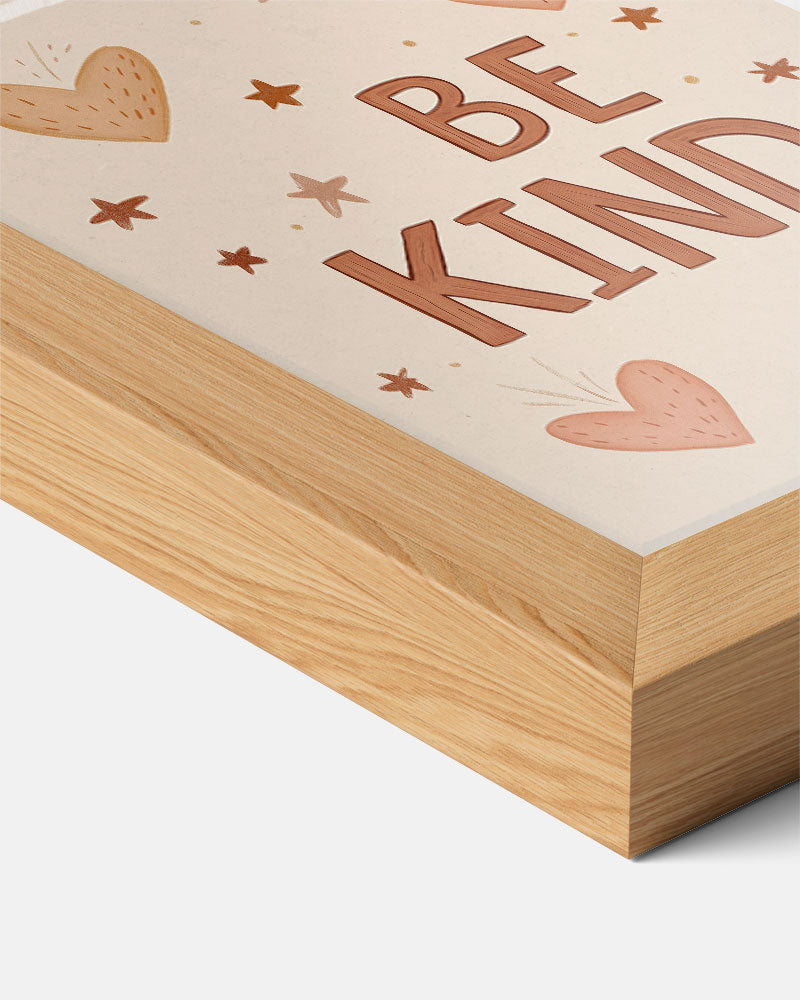 Be Kind Hartjes – kids poster als vrolijke staande wanddecoratie
