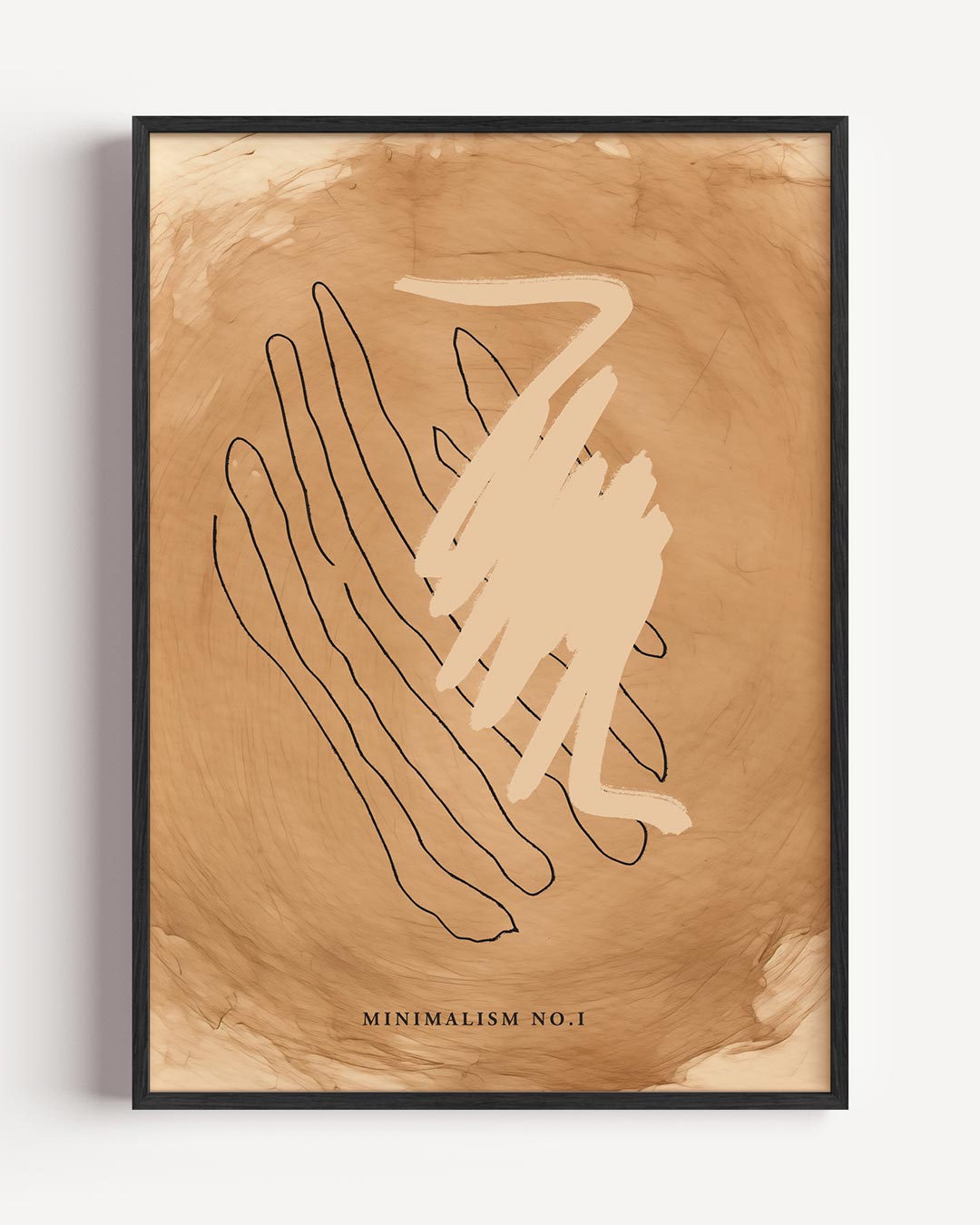 Minimalistische Kunstposter in Aardetinten – botanische portret poster als wanddecoratie