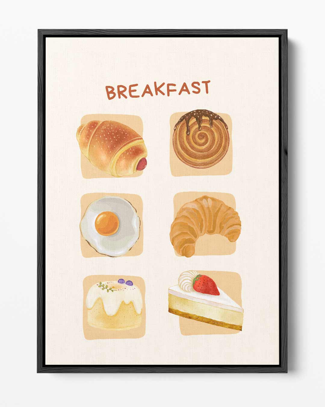 Ontbijt Illustratie Print – portret kunstwerk als wanddecoratie