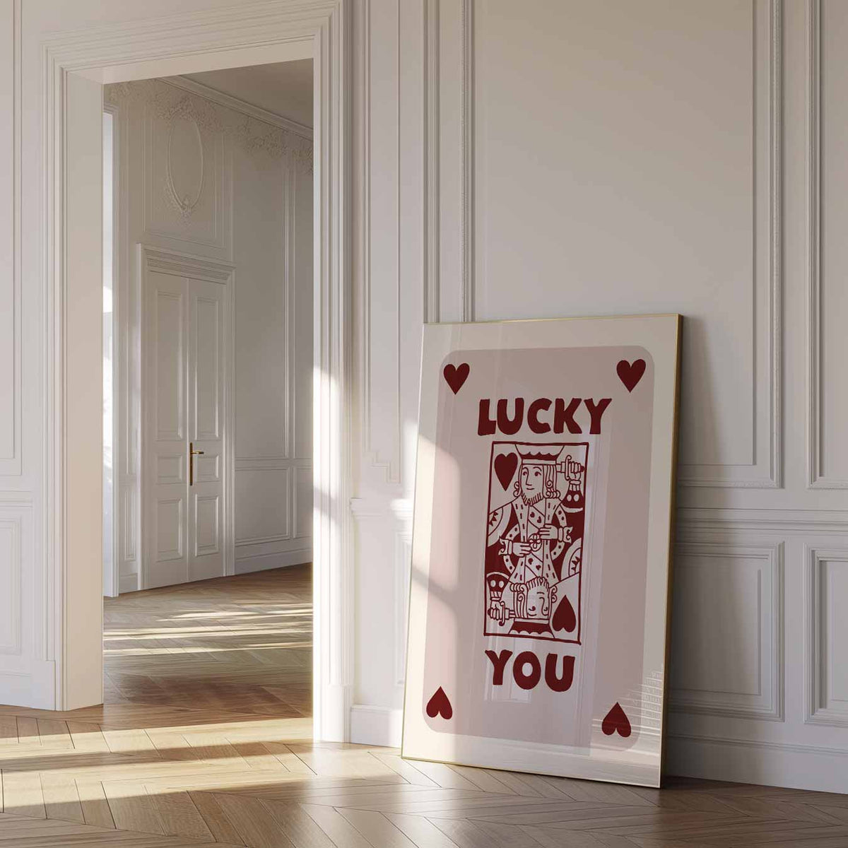 Lucky You Speelkaart – urban poster in staand formaat