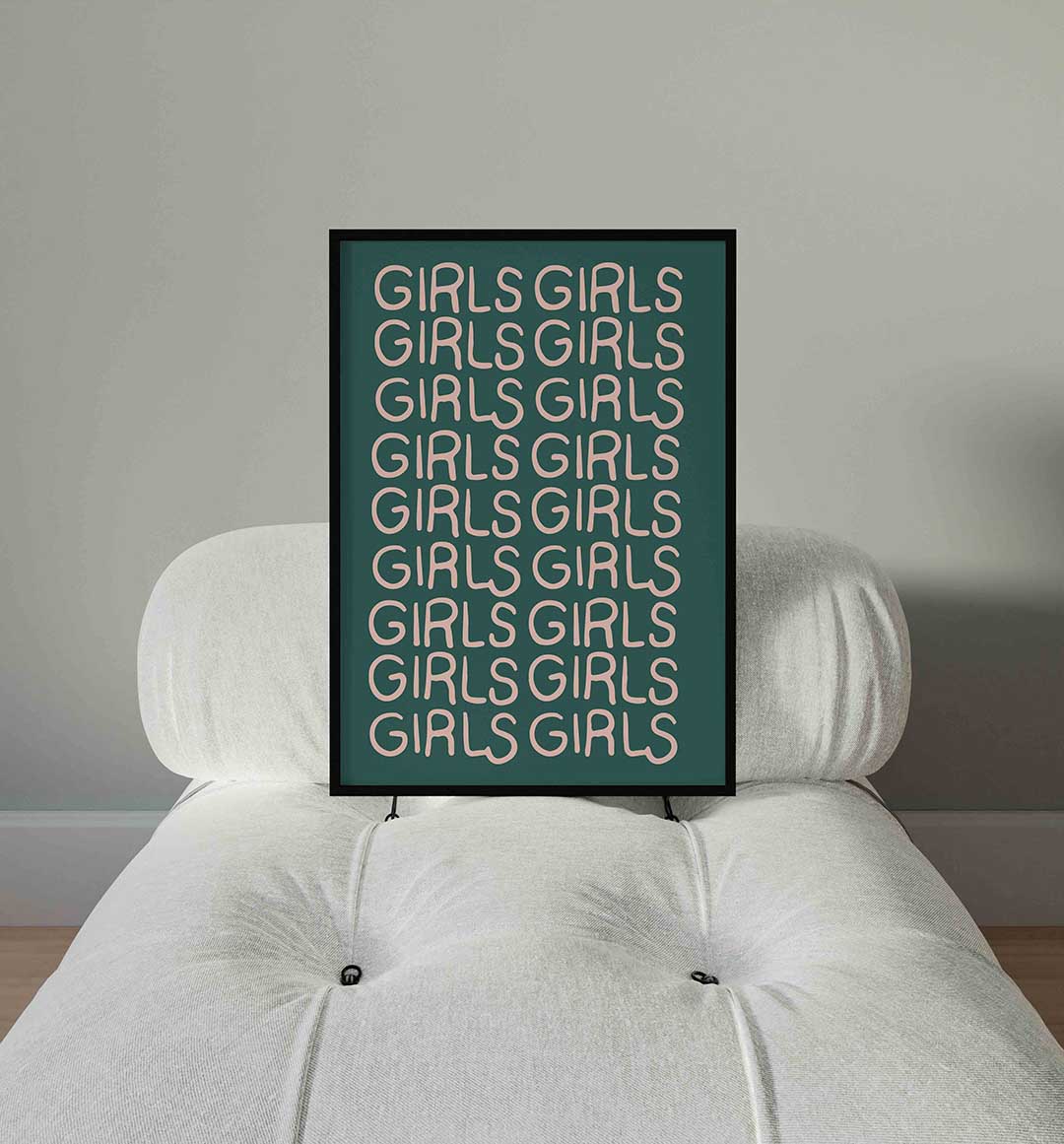 Herhaling van girls – staande Pop Art wanddecoratie van WallArtistic