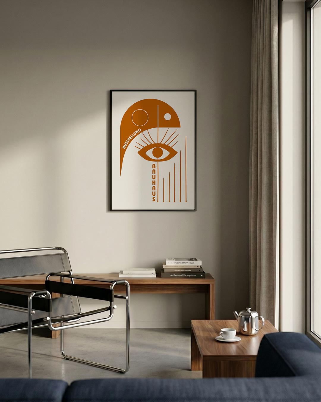 – staande Bauhaus poster voor aan de muur
