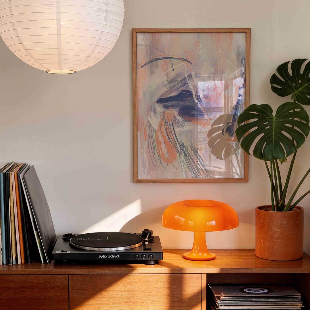 Abstracte vormen – staande kleurrijke wanddecoratie van WallArtistic