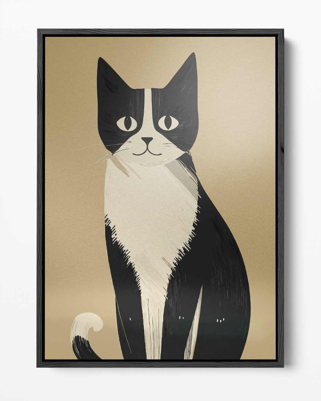 Stijlvolle Kat Illustratie – portret kunstwerk als wanddecoratie