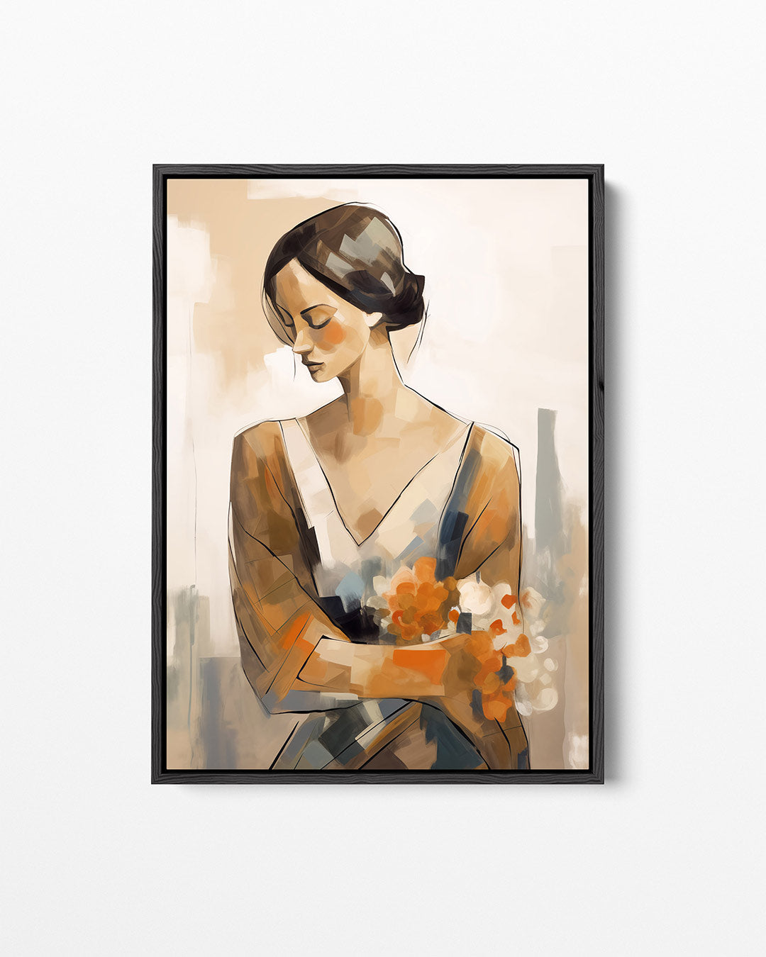 Vrouwelijke elegantie – staand wanddecoratie kunstwerk
