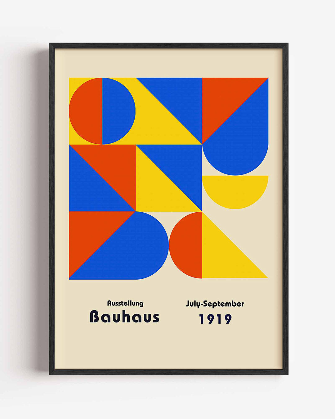 Vorm en kleur – staande Bauhaus poster als wanddecoratie