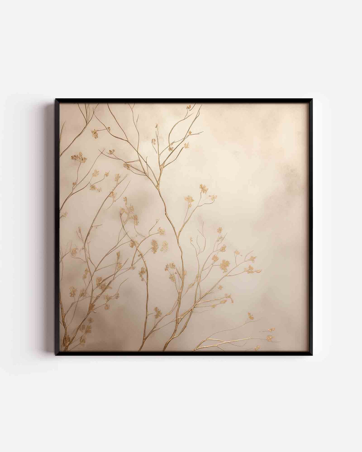 Takjes en bloemen – abstracte vierkante poster als wanddecoratie