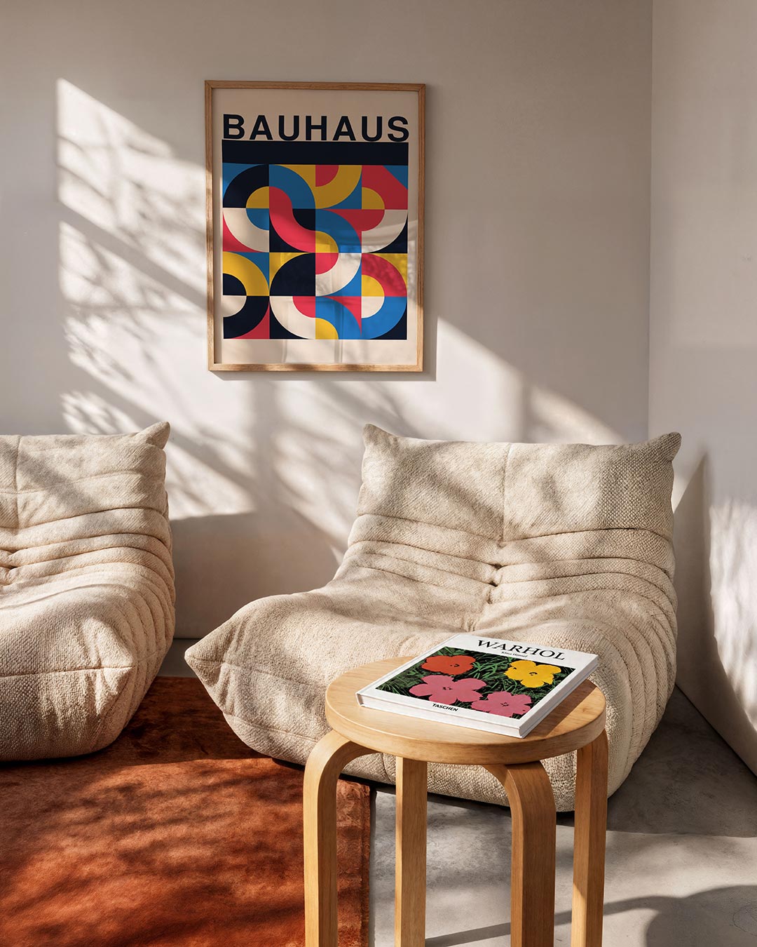 Vorm en kleur – geometrische Bauhaus poster in staand formaat