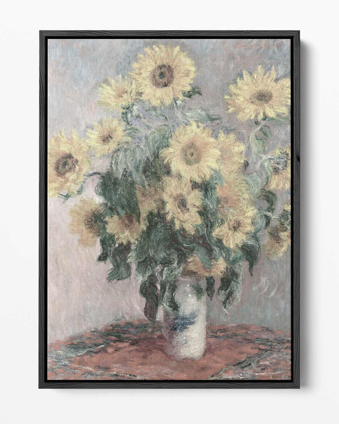 Zonnebloemen in een Vaas – portret kunstwerk als wanddecoratie