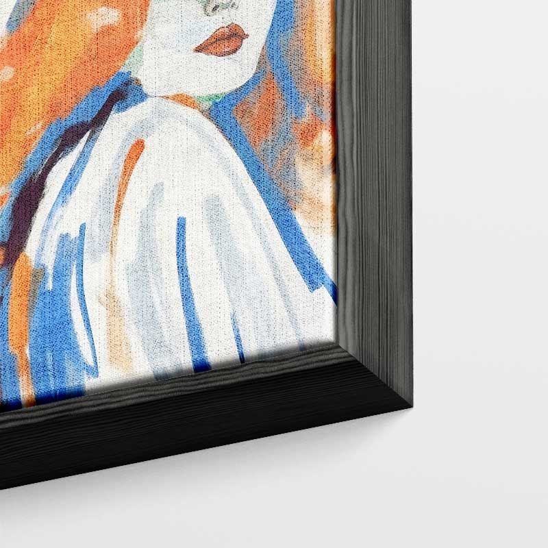 Dromerige Tinten: Vrouw in Kleur – portret wandkunst van WallArtistic