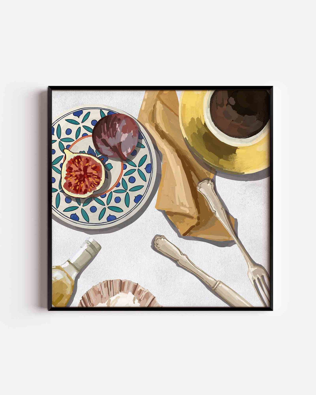 Gedekte tafel – keuken vierkante poster als wanddecoratie