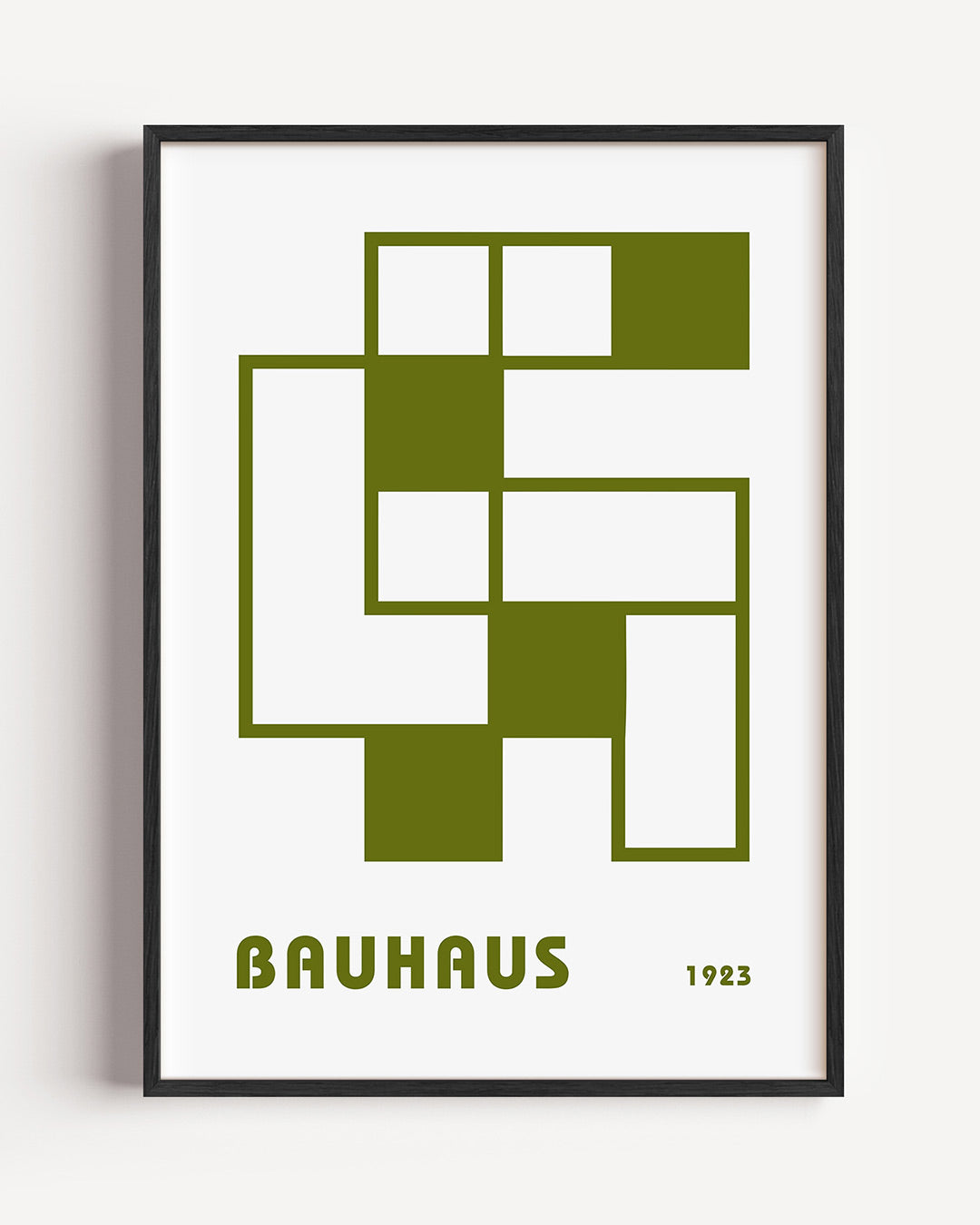 Vorm en balans – staande Bauhaus poster als wanddecoratie