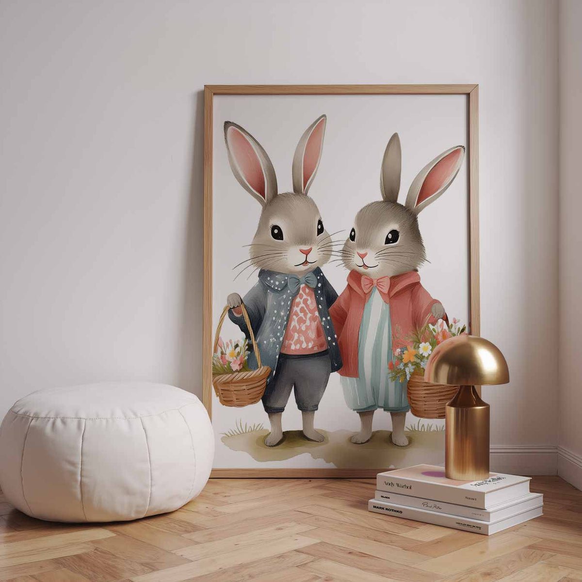 Schattige Konijnen Vrienden – dieren poster in staand formaat
