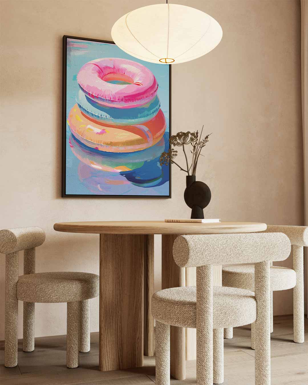 Speelse Zwembanden Kunst – staand kunstwerk voor modern interieur
