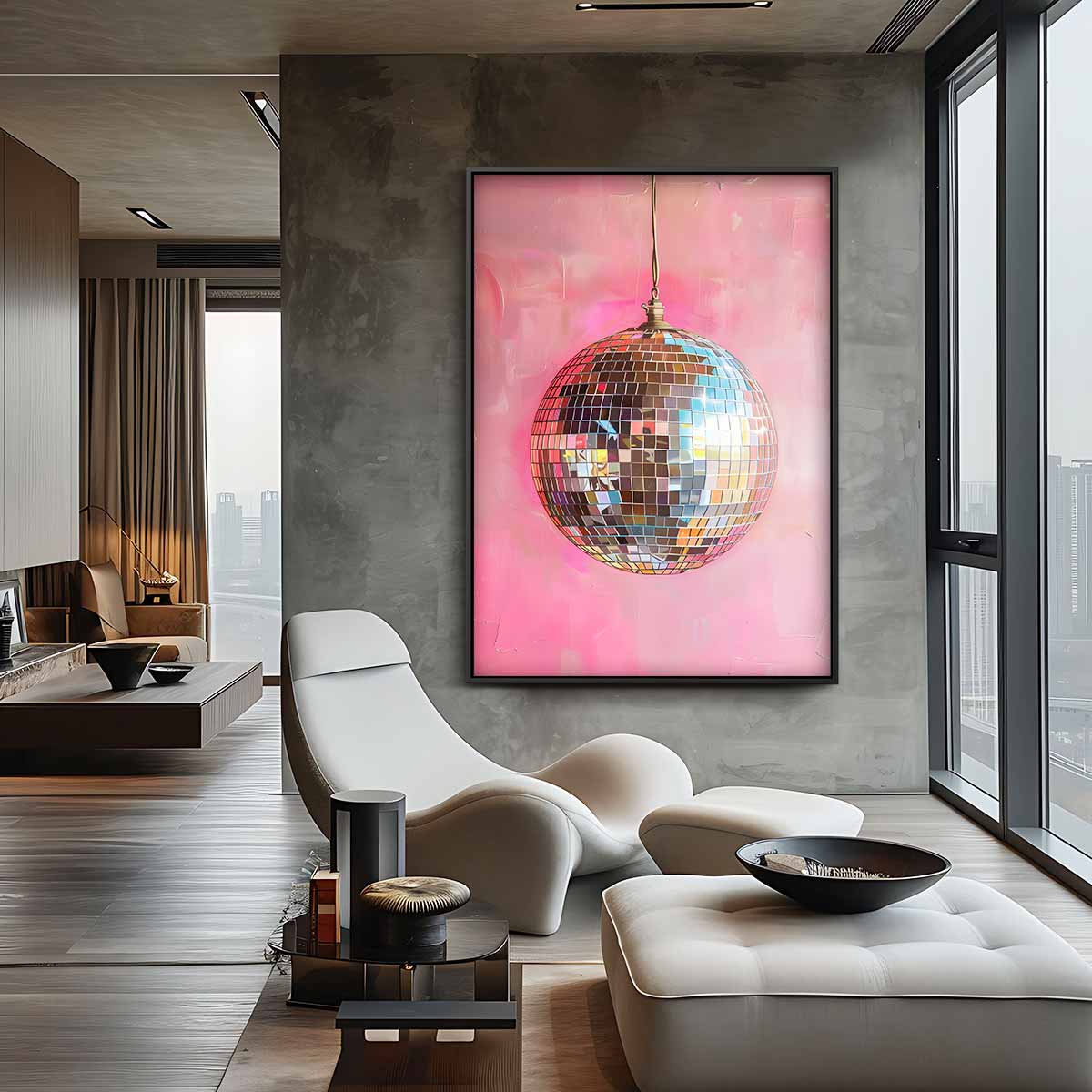 Discoballen Droom – staande wandkunst voor woonkamer of interieur