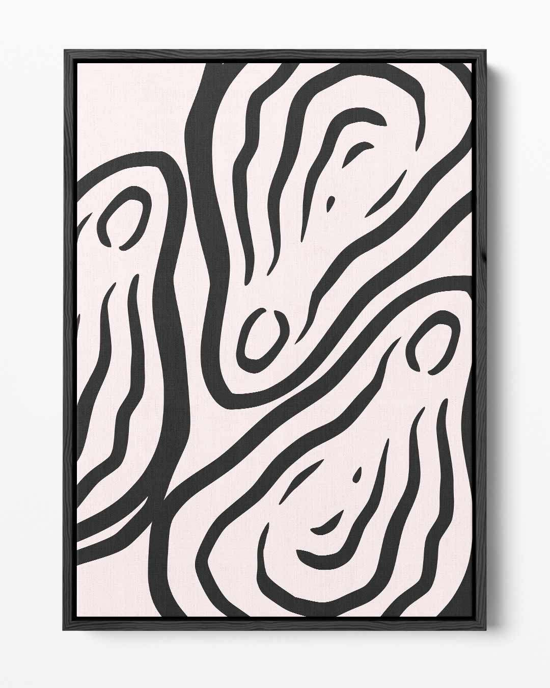 Abstracte Golfpatronen – portret kunstwerk als wanddecoratie