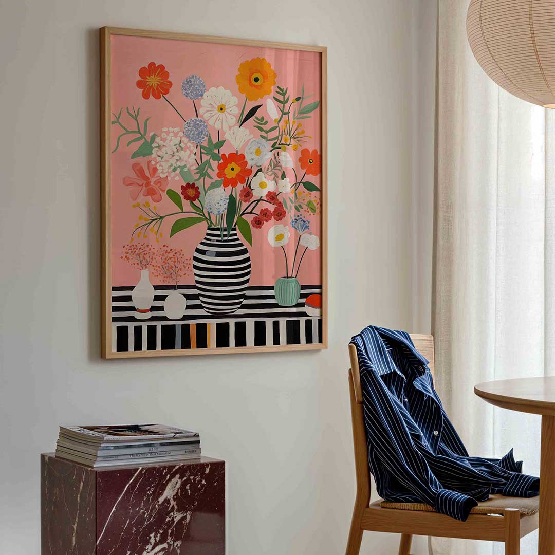 Bloemen in vaas – bloemen poster in staand formaat
